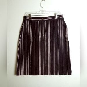 Christopher & Banks  Stretch Denim Striped Pencil Skirt Women's Size 8 Casual